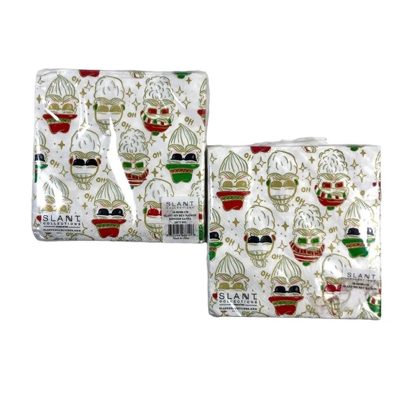 SLANT COLLECTION Hipster Santa Cocktail Napkins 2 - 20 Count Packages (40 Total) - Picture 5 of 6